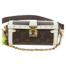 LOUIS VUITTON Monogram Papillon Trunk Shoulder Bag White M81485 LV Auth 184393SM-13