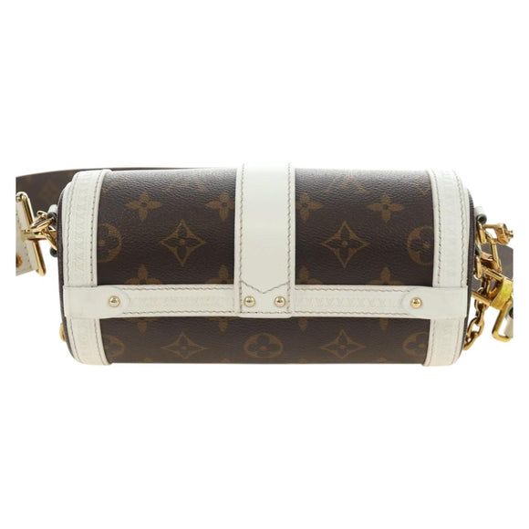 LOUIS VUITTON Monogram Papillon Trunk Shoulder Bag White M81485 LV Auth 184393SM