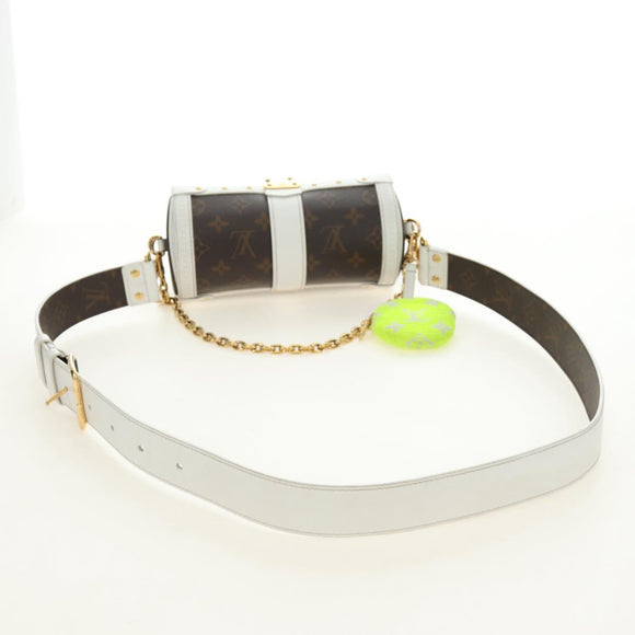 LOUIS VUITTON Monogram Papillon Trunk Shoulder Bag White M81485 LV Auth 184393SM