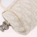 Christian Dior Trotter Canvas Romantic Chain Bag PVC White Silver Auth 184394SAM-16