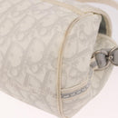 Christian Dior Trotter Canvas Romantic Chain Bag PVC White Silver Auth 184394SAM-17