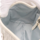 Christian Dior Trotter Canvas Romantic Chain Bag PVC White Silver Auth 184394SAM-21