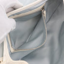 Christian Dior Trotter Canvas Romantic Chain Bag PVC White Silver Auth 184394SAM-23