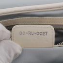 Christian Dior Trotter Canvas Romantic Chain Bag PVC White Silver Auth 184394SAM-11
