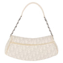 Christian Dior Trotter Canvas Romantic Chain Bag PVC White Silver Auth 184394SAM-2
