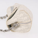 Christian Dior Trotter Canvas Romantic Chain Bag PVC White Silver Auth 184394SAM-4