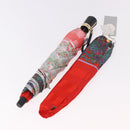 Christian Dior Folding Umbrella Polyester Made by Kanebo Red Gold Auth 184395M-14
