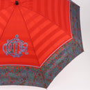 Christian Dior Folding Umbrella Polyester Made by Kanebo Red Gold Auth 184395M-6