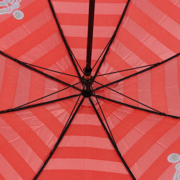 Christian Dior Folding Umbrella Polyester Made by Kanebo Red Gold Auth 184395M