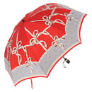 Christian Dior Folding Umbrella Polyester Made by Kanebo Red Gold Auth 184396M-1