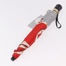 Christian Dior Folding Umbrella Polyester Made by Kanebo Red Gold Auth 184396M-11