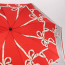 Christian Dior Folding Umbrella Polyester Made by Kanebo Red Gold Auth 184396M-4