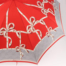 Christian Dior Folding Umbrella Polyester Made by Kanebo Red Gold Auth 184396M-6