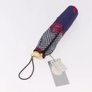 Christian Dior Folding Umbrella Polyester Made by Kanebo Navy Gold Auth 184397M-12