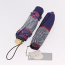 Christian Dior Folding Umbrella Polyester Made by Kanebo Navy Gold Auth 184397M-13