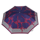 Christian Dior Folding Umbrella Polyester Made by Kanebo Navy Gold Auth 184397M-2