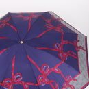 Christian Dior Folding Umbrella Polyester Made by Kanebo Navy Gold Auth 184397M-5