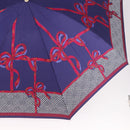 Christian Dior Folding Umbrella Polyester Made by Kanebo Navy Gold Auth 184397M-7