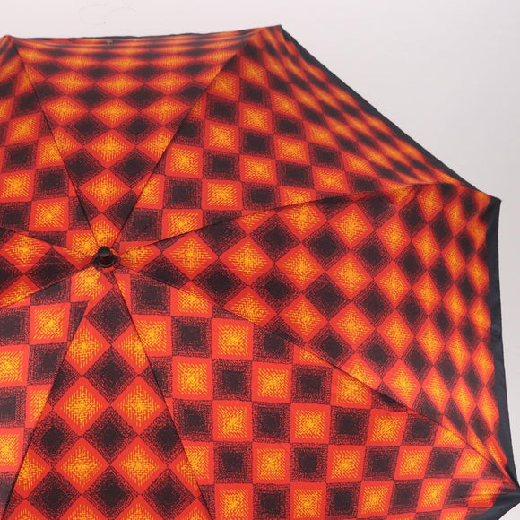 SAINT LAURENT Folding Umbrella Polyester Red Gold Auth 184398M