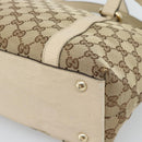 GUCCI GG Canvas Abbey Tote Bag Beige Gold 141470 Auth 184405-12