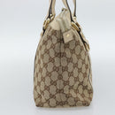 GUCCI GG Canvas Abbey Tote Bag Beige Gold 141470 Auth 184405-5
