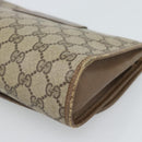 GUCCI GG Supreme Web Sherry Line Clutch Bag PVC Beige Gold 89 01 030 Auth 184406-15