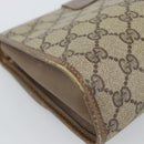GUCCI GG Supreme Web Sherry Line Clutch Bag PVC Beige Gold 89 01 030 Auth 184406-16