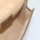 GUCCI GG Supreme Web Sherry Line Clutch Bag PVC Beige Gold 89 01 030 Auth 184406-17