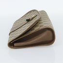 GUCCI GG Supreme Web Sherry Line Clutch Bag PVC Beige Gold 89 01 030 Auth 184406-3