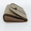 GUCCI GG Supreme Web Sherry Line Clutch Bag PVC Beige Gold 89 01 030 Auth 184406-4