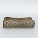GUCCI GG Supreme Web Sherry Line Clutch Bag PVC Beige Gold 89 01 030 Auth 184406-6