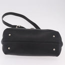 Salvatore Ferragamo Hand Bag Leather 2way Black Silver Auth 184407V-11