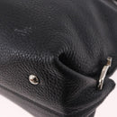 Salvatore Ferragamo Hand Bag Leather 2way Black Silver Auth 184407V-15