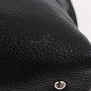 Salvatore Ferragamo Hand Bag Leather 2way Black Silver Auth 184407V-16