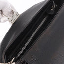 Salvatore Ferragamo Hand Bag Leather 2way Black Silver Auth 184407V-19