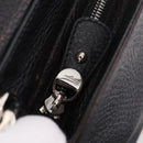 Salvatore Ferragamo Hand Bag Leather 2way Black Silver Auth 184407V-20
