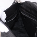 Salvatore Ferragamo Hand Bag Leather 2way Black Silver Auth 184407V-24