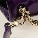 BVLGARI Serpenti Cabochon Cross Body Bag Leather Purple Gold Auth 184409SAM-10