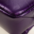 BVLGARI Serpenti Cabochon Cross Body Bag Leather Purple Gold Auth 184409SAM-19