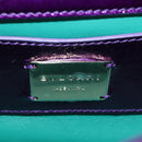 BVLGARI Serpenti Cabochon Cross Body Bag Leather Purple Gold Auth 184409SAM-24