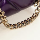 BVLGARI Serpenti Cabochon Cross Body Bag Leather Purple Gold Auth 184409SAM-7