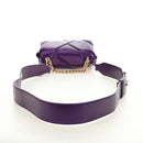 BVLGARI Serpenti Cabochon Cross Body Bag Leather Purple Gold Auth 184409SAM-8