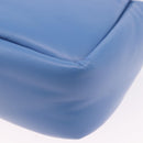 PRADA Hand Bag Leather 2way Light Blue Silver Auth 184410SAM-13