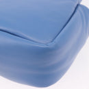 PRADA Hand Bag Leather 2way Light Blue Silver Auth 184410SAM-15