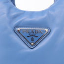 PRADA Hand Bag Leather 2way Light Blue Silver Auth 184410SAM-16