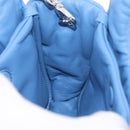 PRADA Hand Bag Leather 2way Light Blue Silver Auth 184410SAM-19