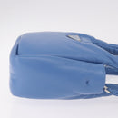 PRADA Hand Bag Leather 2way Light Blue Silver Auth 184410SAM-4