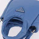 PRADA Hand Bag Leather 2way Light Blue Silver Auth 184410SAM-6