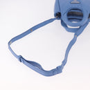 PRADA Hand Bag Leather 2way Light Blue Silver Auth 184410SAM-9