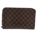 LOUIS VUITTON Damier Ebene Saint Louis Clutch Bag N51993 LV Auth 184411-2